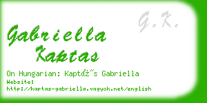 gabriella kaptas business card